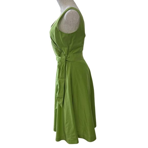 J Peterman Spring Silk blend V-neck sleeveless wrap Midi Dress Party Wedding - Picture 6 of 10
